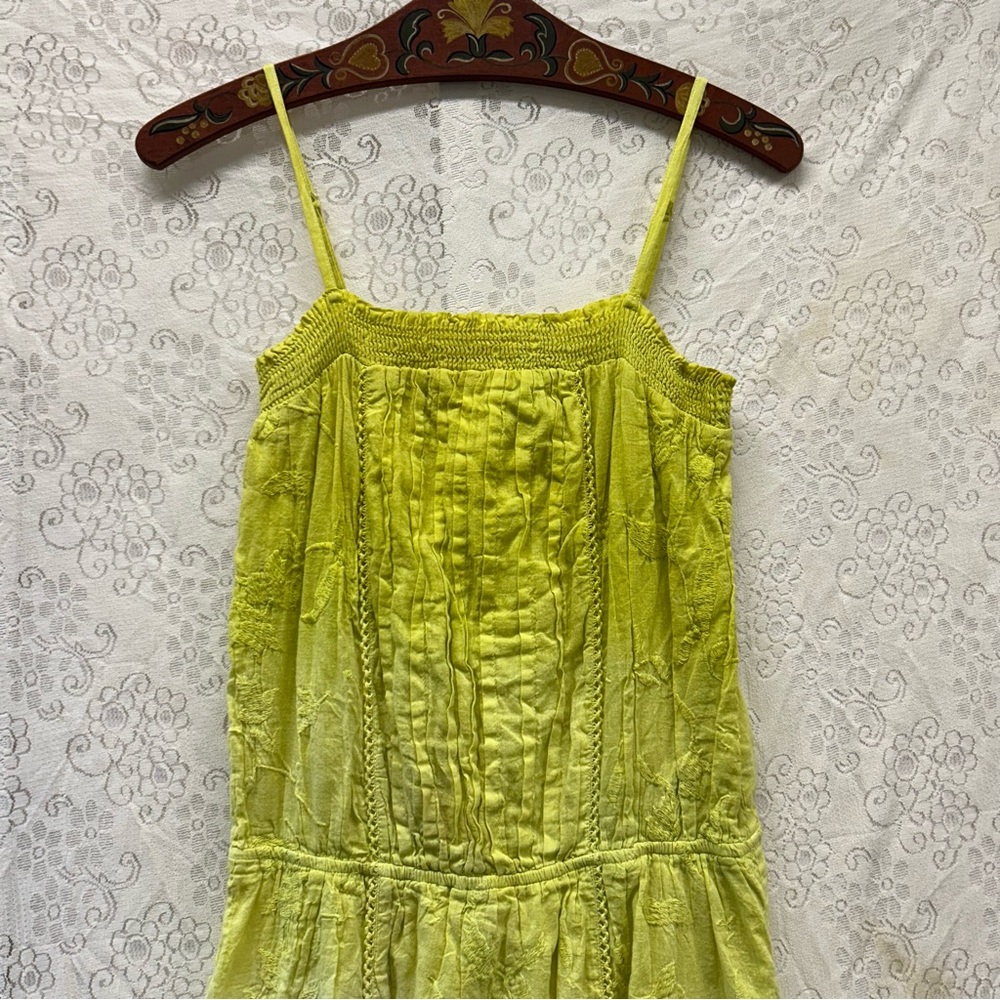 Earthbound Trading Co. XL lime green and white ombré maxi dress - Picture 13 of 14